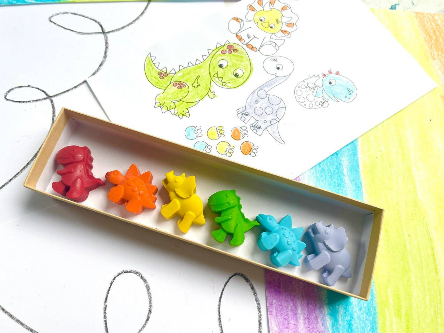 Dinosaur Crayons Gift Box V2