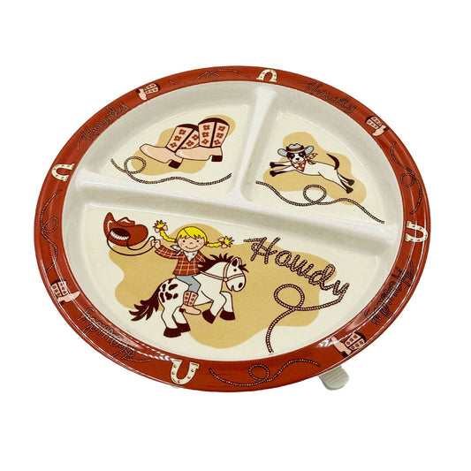 Divided Suction Plate | Howdy Cowgirl