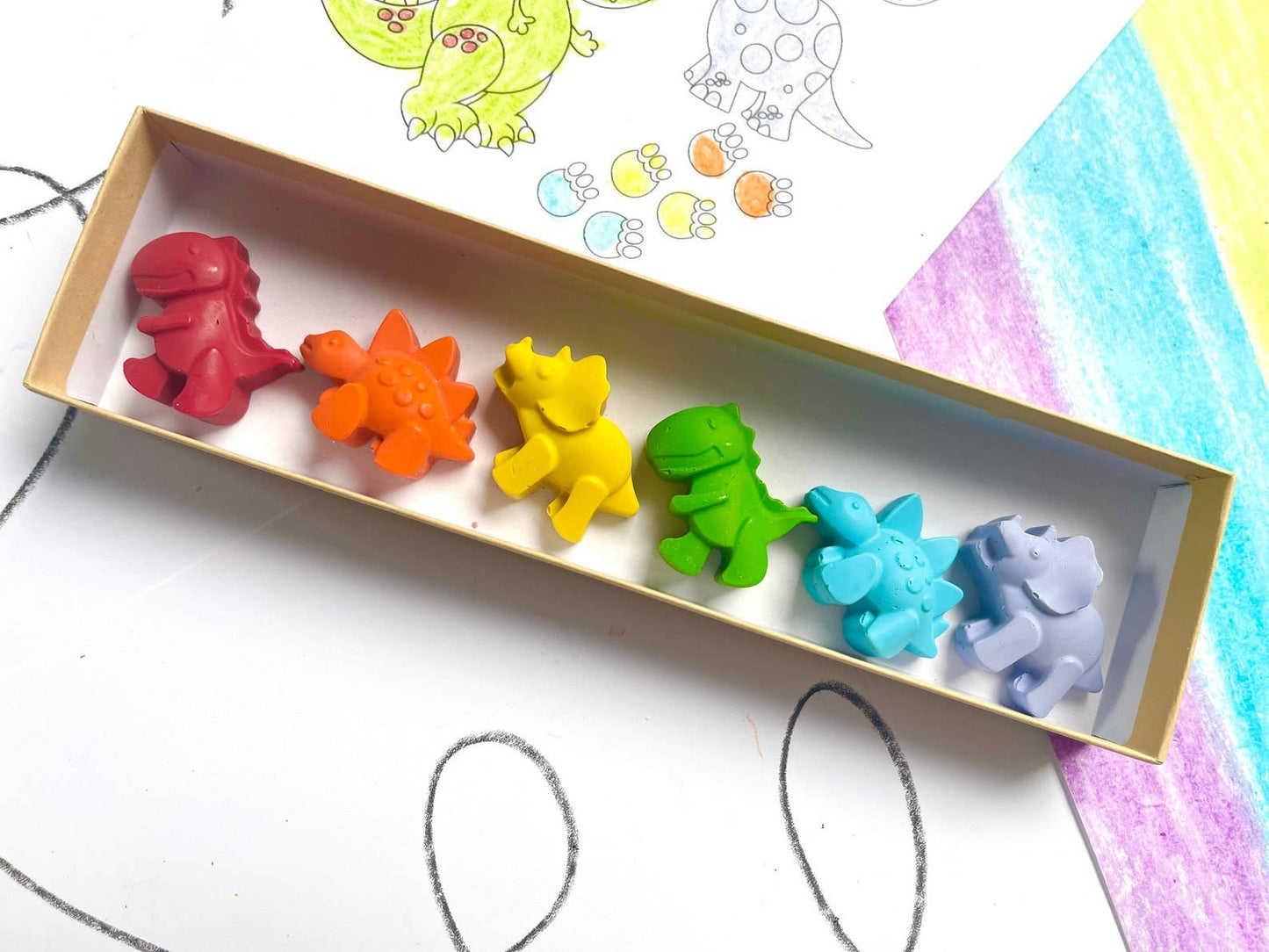 Dinosaur Crayons Gift Box V2