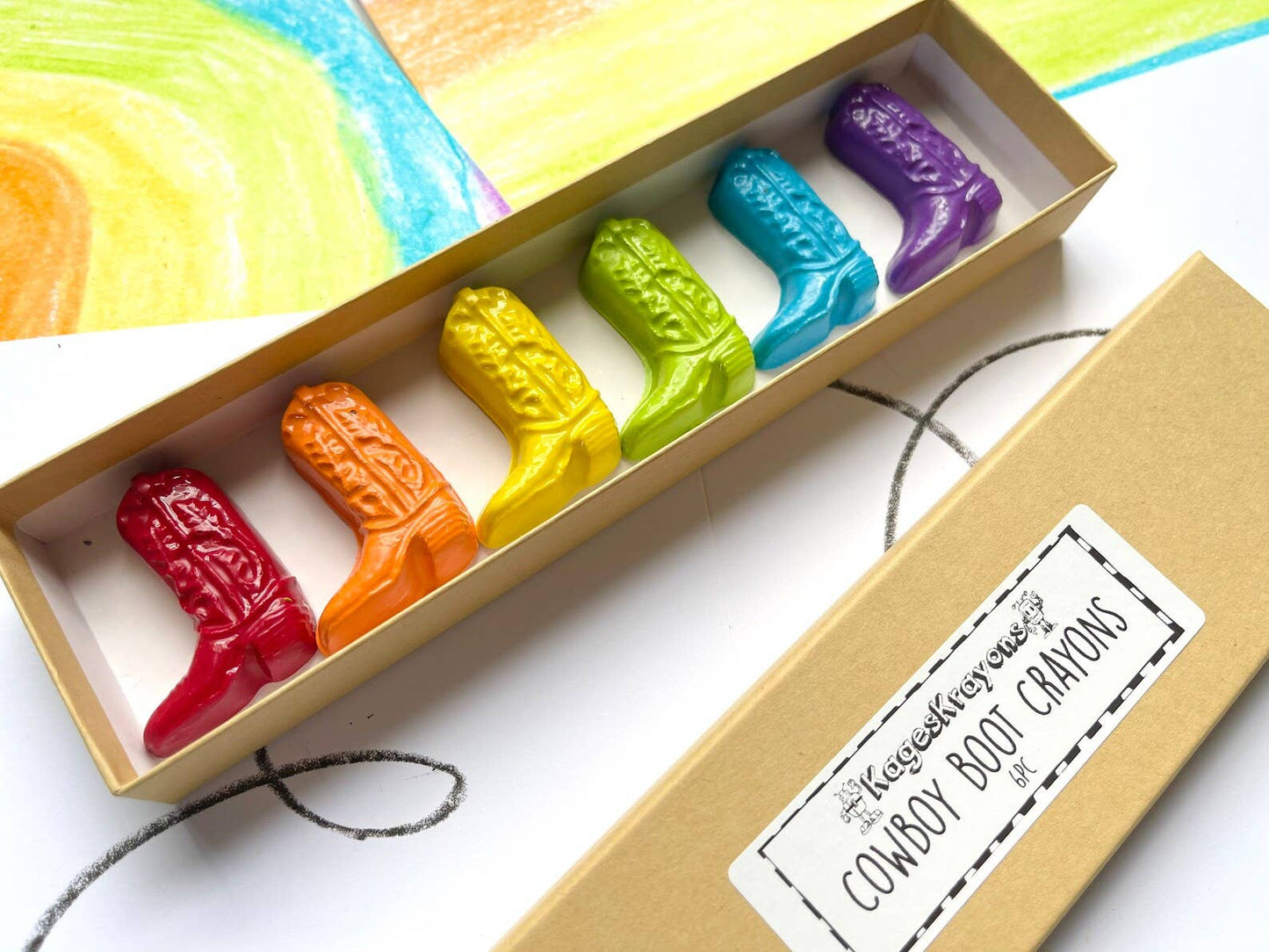 Cowboy Boot Crayons Gift Box