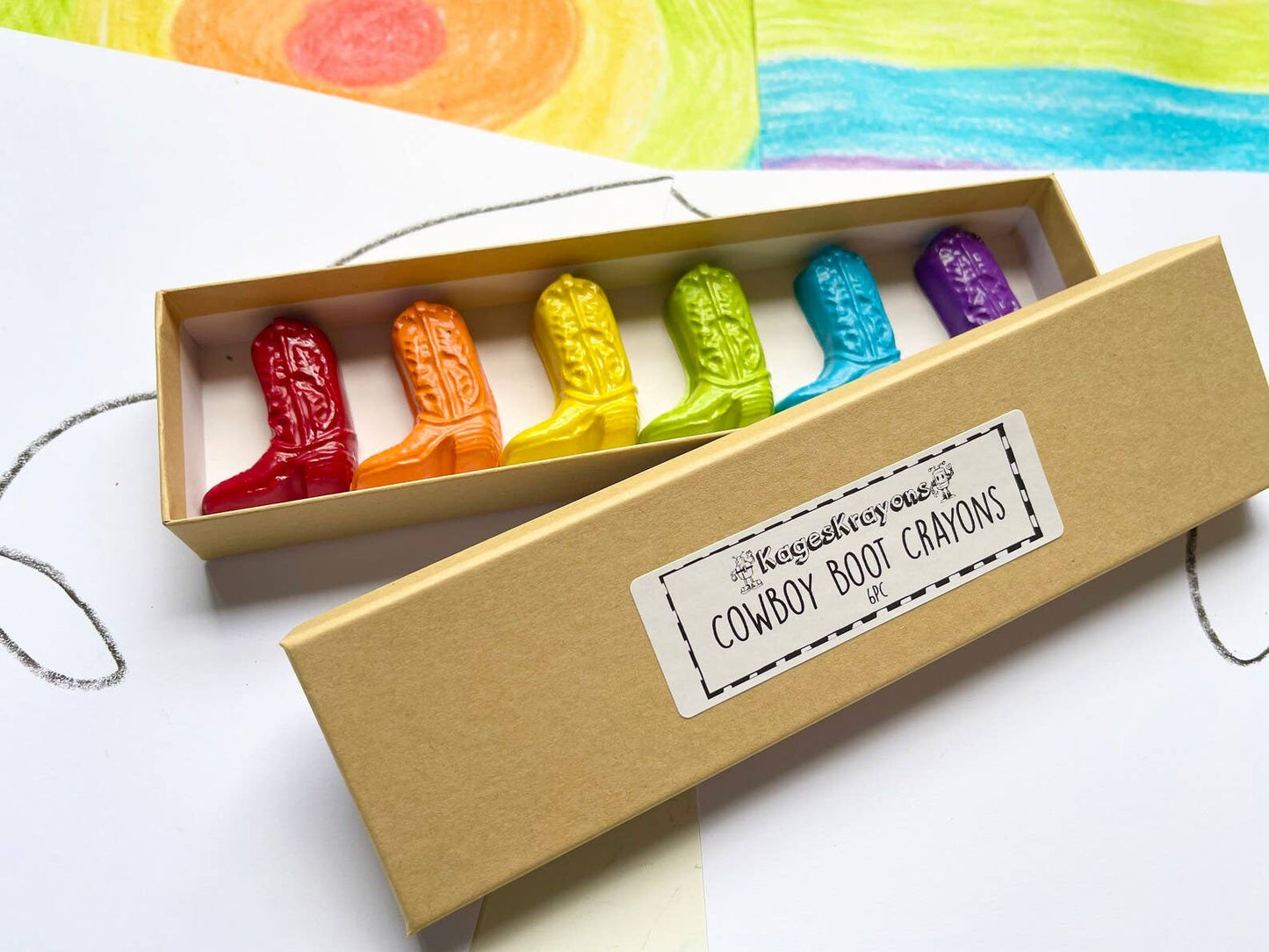 Cowboy Boot Crayons Gift Box