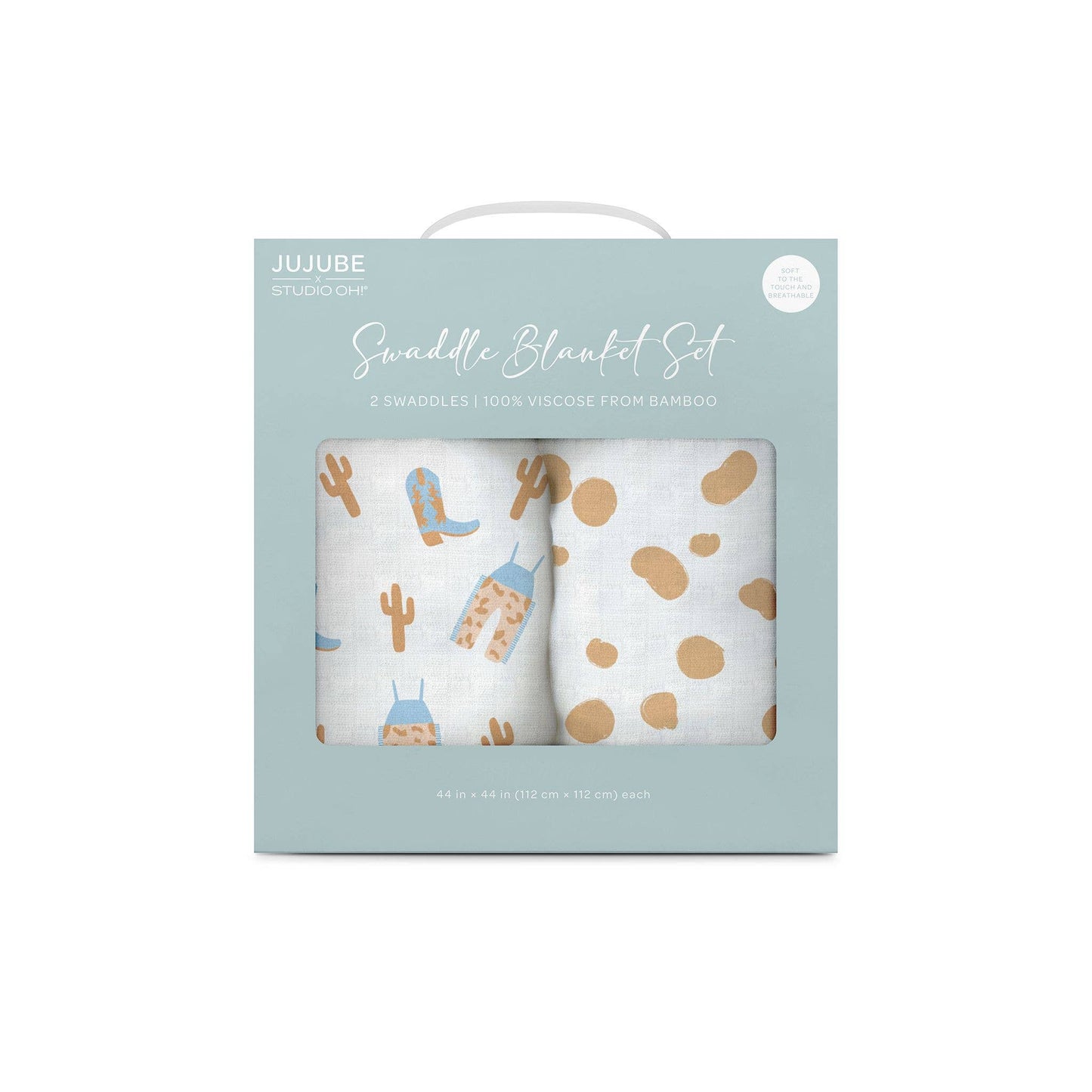 Swaddle Blanket Set | Howdy Partner Blue