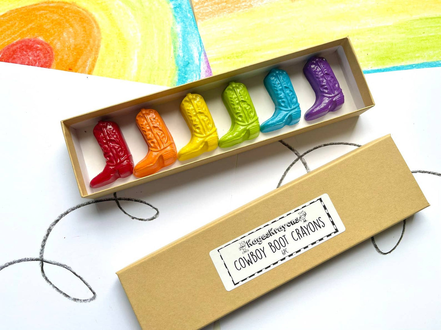 Cowboy Boot Crayons Gift Box