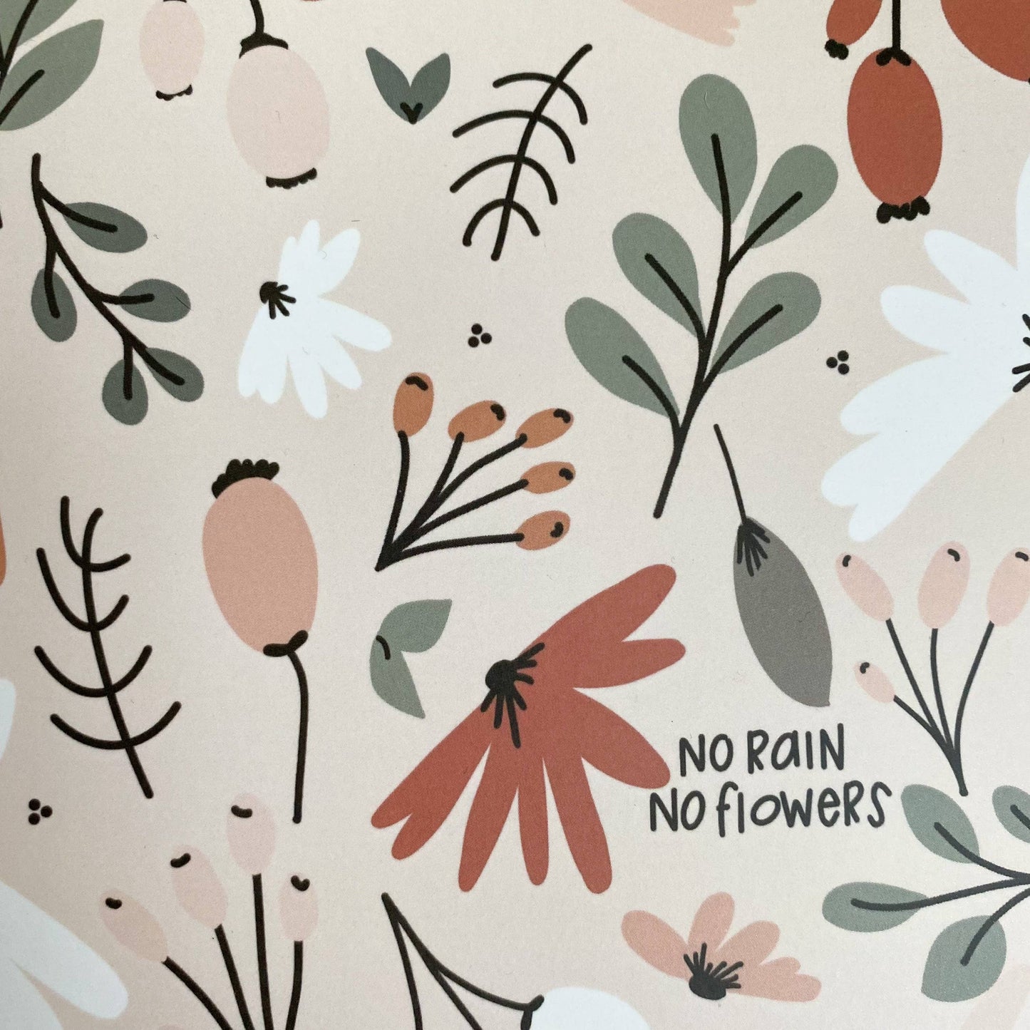 No Rain, No Flowers | Soft Cover Journal