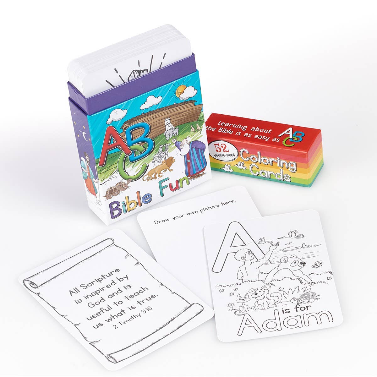 52 ABC Bible Fun | Coloring Cards for Kids