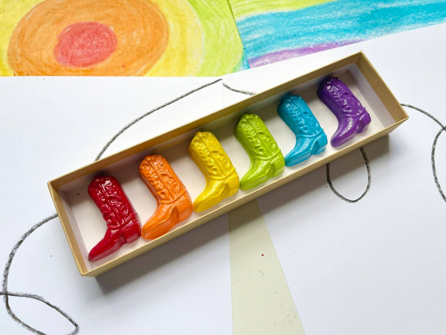 Cowboy Boot Crayons Gift Box