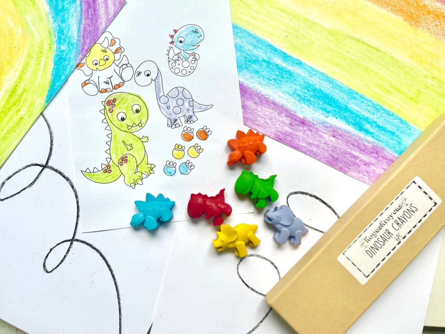 Dinosaur Crayons Gift Box V2