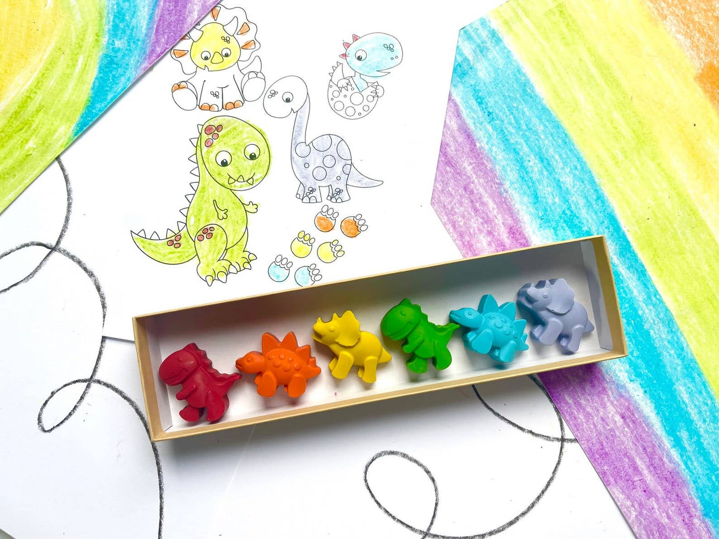 Dinosaur Crayons Gift Box V2