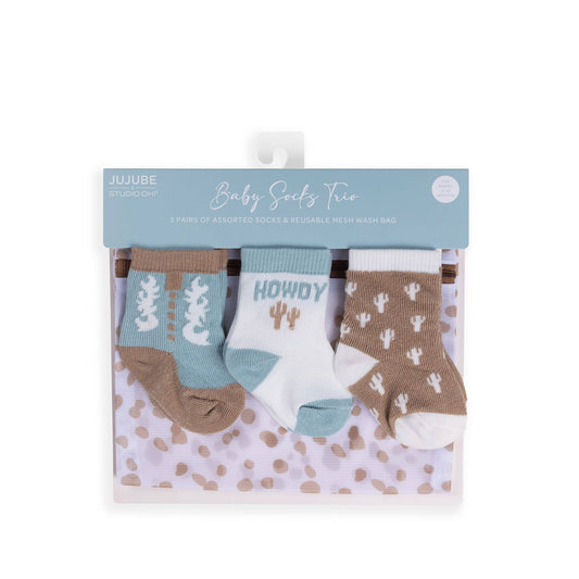 Baby Socks Trio | Howdy Partner Blue